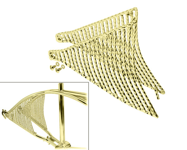 20 Twisted Frame Bottom-Insert Gold