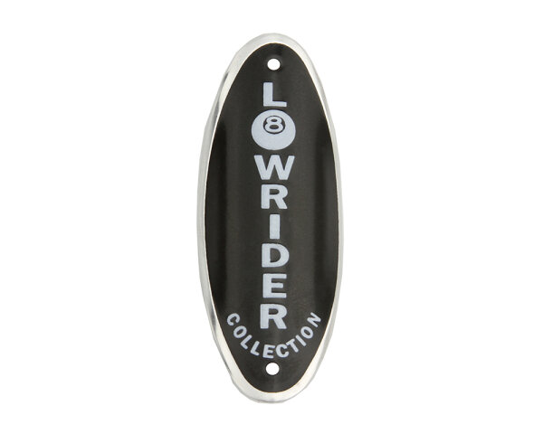 Name Plate "Lowrider Collection" Black/Chrome