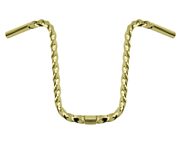 Handlebar 15" Apehanger Twisted Gold Lowrider