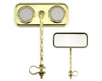 Spiegel Square Twisted Gold Weiß