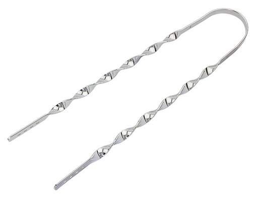 Sissy Bar 26 Zoll Twisted Flat Chrom