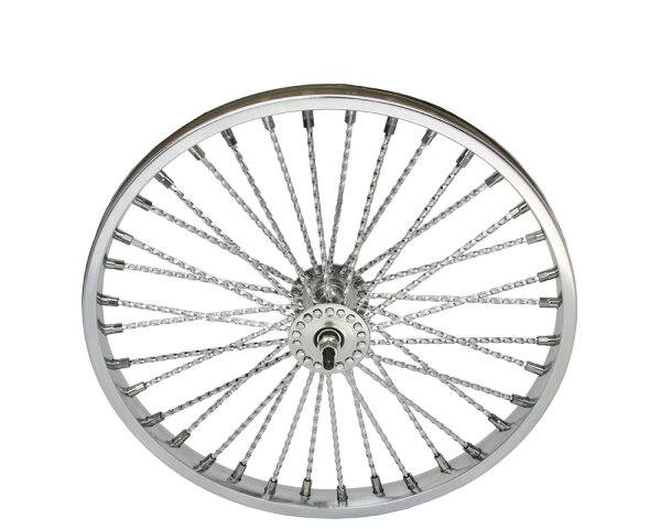 Front Wheel 36 Spokes Twisted Chrome