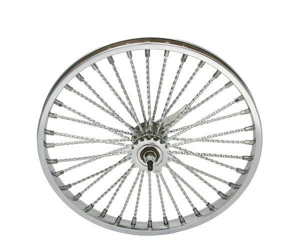 20 Zoll Laufrad 36 Twisted Speichen Chrom HR