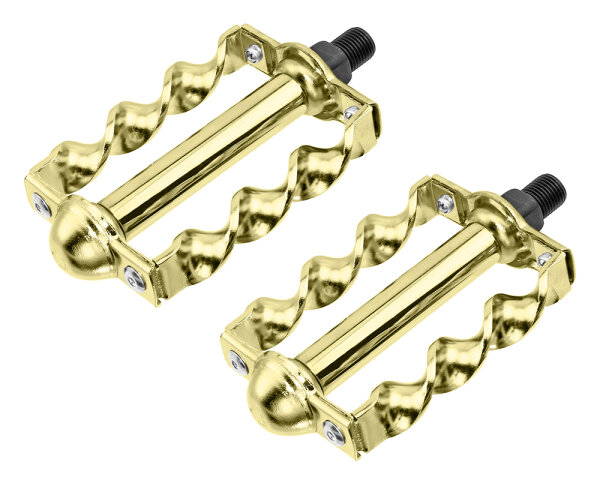 Pedals Set Twisted Gold Lowrider 1/2