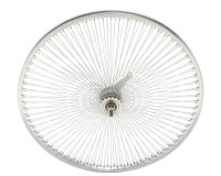 26 Zoll Laufrad 144 Speichen Chrom HR