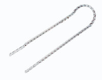 Sissy Bar 24 Inch Square Twisted Chrome