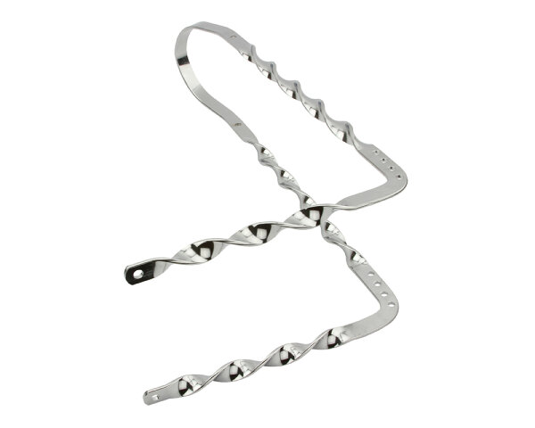 Sissy Bar 21 Zoll Twisted Flat 90 Grad Chrome