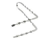 Sissy Bar 21 Zoll Twisted Flat 90 Grad Chrome