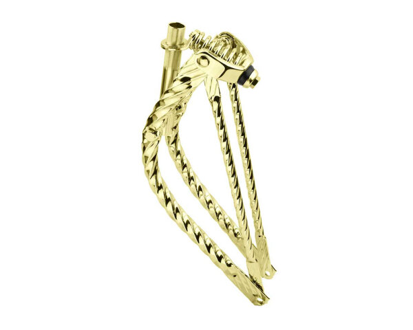 Springergabel 20 Zoll Square Twisted Bent Gold
