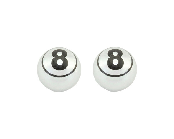 Valve Caps 8 Ball Chrome AV
