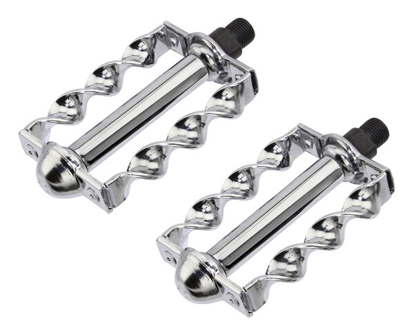 Pedals Set Twisted Chrome 9/16"