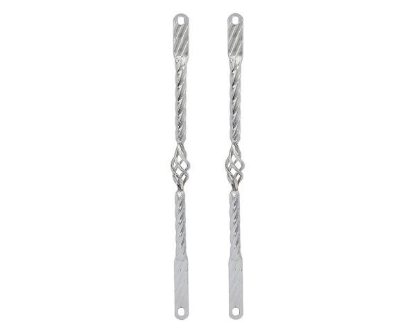 20" Fork Bars Cage Twisted Chrome