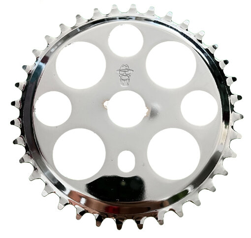 Chainring 36 teeth "Lowrider Head" Chrome
