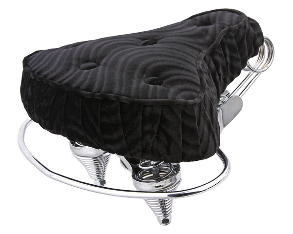 Beach Cruiser Velour Saddle Black