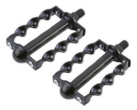 Pedalen Set Twisted Schwarz 1/2"