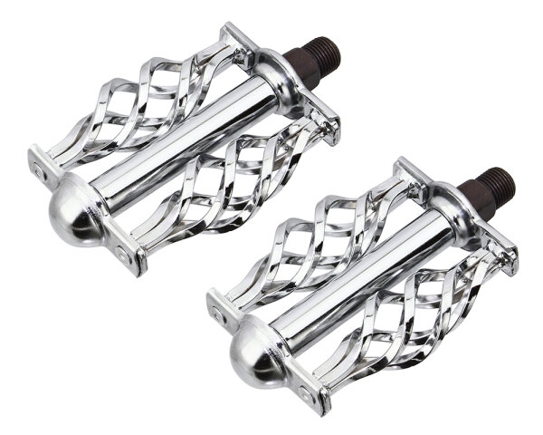 Pedals Set Cage Twisted Chrom 1/2"