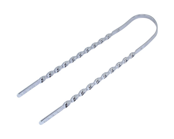 Sissy Bar 21" Double Flat Twisted Chrome Lowrider