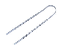 Sissy Bar 21" Double Flat Twisted Chrome Lowrider