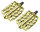 Pedals Set Double Square Twisted Gold 1/2