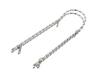 Sissy Bar 19" Double Square Twisted Chrome Lowrider