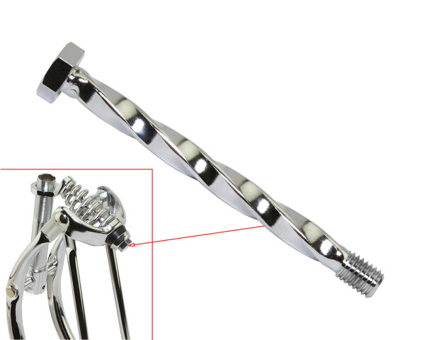 Center Spring Bolt Twisted Chrome