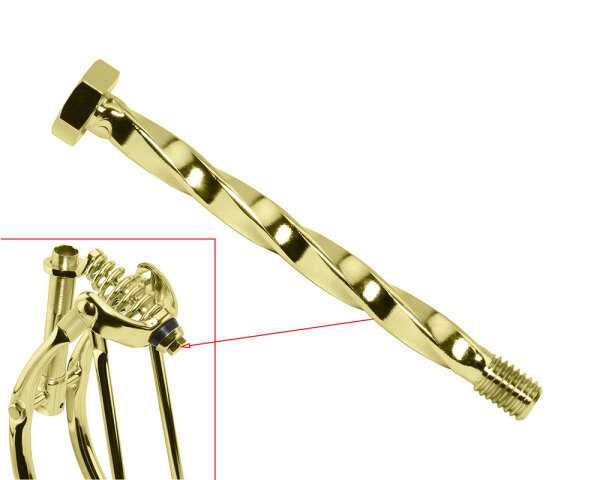 Center Spring Bolt Twisted Gold