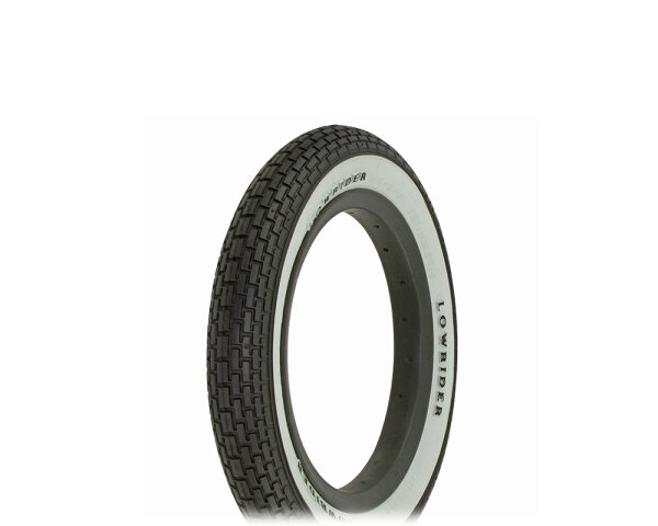 Tire 12 Inch White Side "Lowrider" Letters