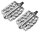 Pedals Set Double Square Twisted Chrome 1/2