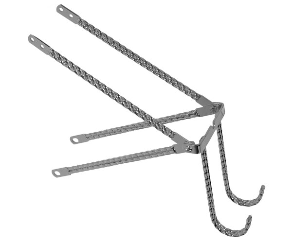 Ersatzrad Halter 20 Zoll Double Square Twisted Chrom