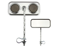 Spiegel Square Twisted Chrom Schwarz