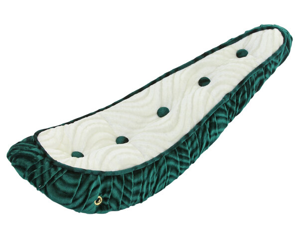 Bananensattel 20" "Polo" Velours Grün / Weiß