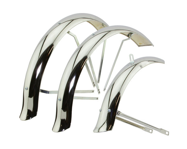 Schutzblech Set 20" Trike Chrom Ducktail Hollow Hub