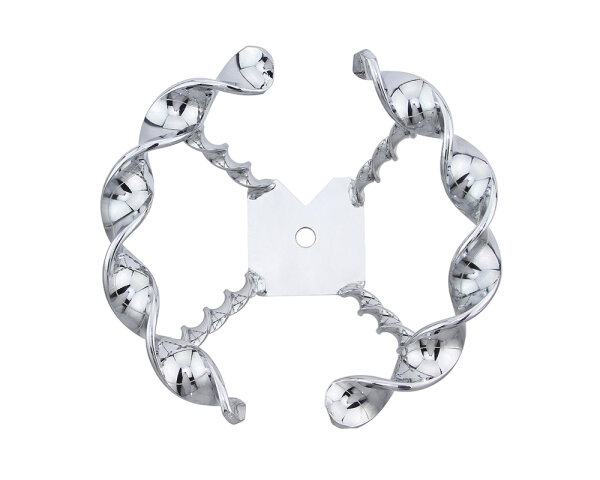 Steering Wheel Half Flat Twisted Chrome